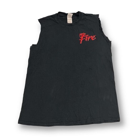 Gildan Kentucky Fire Jim Beam Cut Sleeves Top Size Medium - Picture 1 of 3